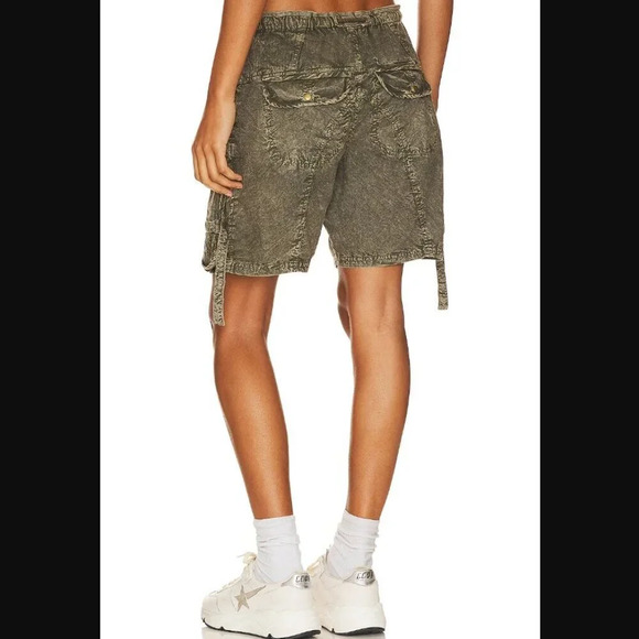 Free People Moon Bay Parachute Shorts in Army - Picture 3 of 8